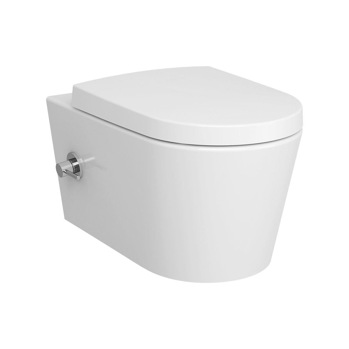 VitrA Nest væghængt toilet med bidet funktion inkl. toiletsæde - 5176B003-1684/89-003-009