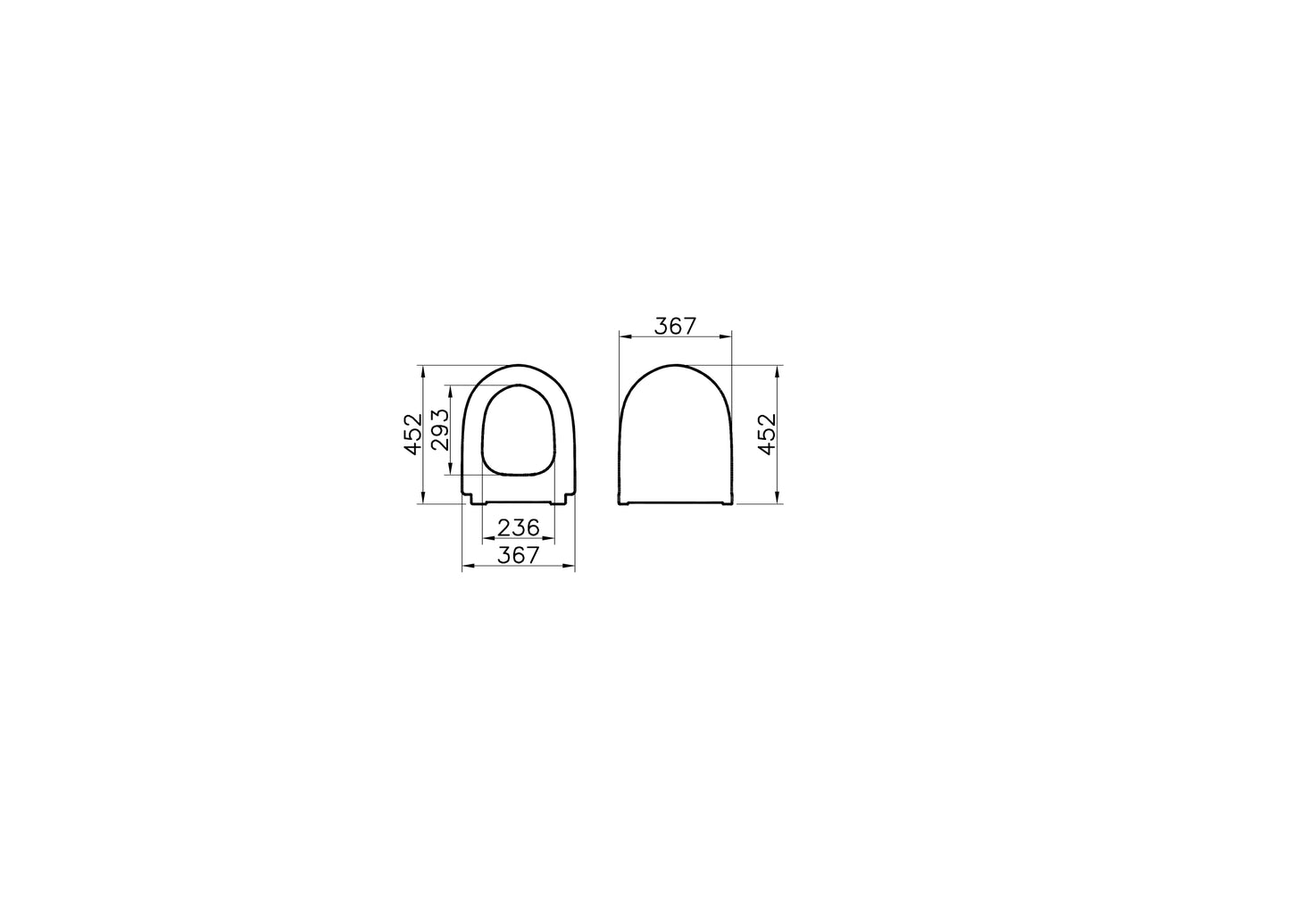 VitrA Sento toiletsæde - 120-003-009